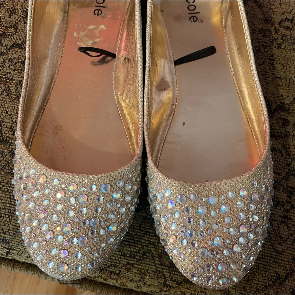 Nicole Selma Blingy Flats sz 7w